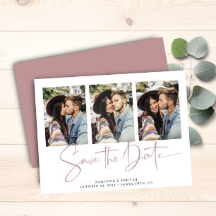 Budget Dusty Rose Typographie Mariage Enregistrer 