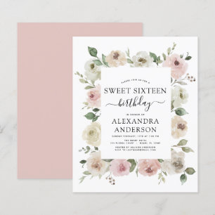 Budget Dusty Sweet sixteen rose fête d'anniversair