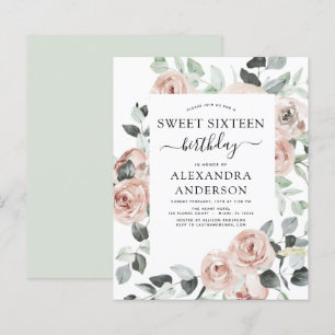 Budget Dusty Sweet sixteen rose fête d'anniversair