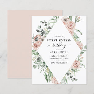 Budget Dusty Sweet sixteen rose fête d'anniversair
