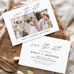 Budget Économisez la date 3 Photo Élégant moderne