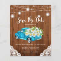 Budget Économisez la date Rustic Wood Lights Daisi