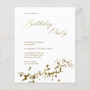 BUDGET Élégant Blanc Or Confetti Adulte Anniversai