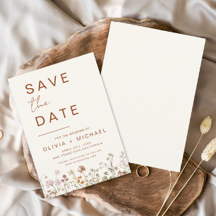 Budget Elegant Boho Enregistrer la date Minimalist