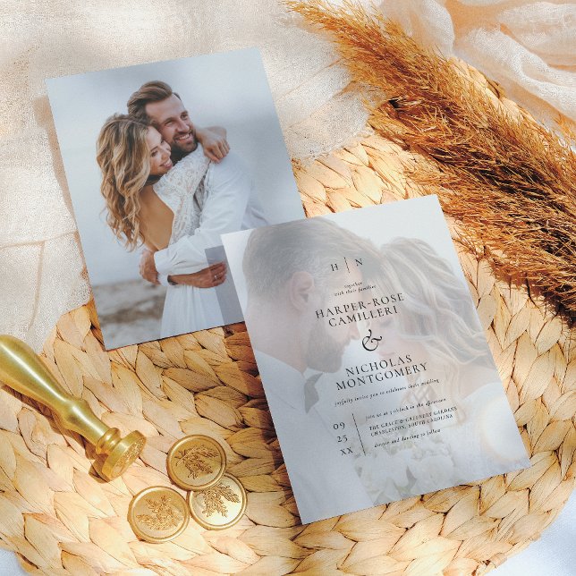 Budget Élégant Calligraphie Monogramme Photo Maria (Créateur téléchargé)