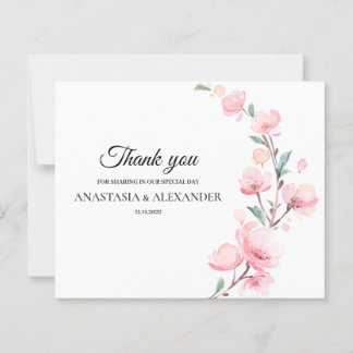 Budget Élégant Carte de remerciements.