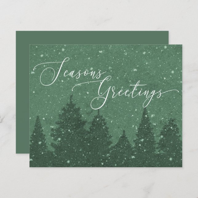 Budget Élégant Entreprise Vacances Vert (Devant / Derrière)