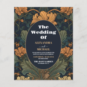 Budget Élégant Floral Art Nouveau Mariage