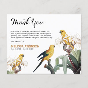Budget Elegant Jaune oiseaux Merci funéraire