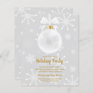 Budget Élégant Ornement Snowflakes Invitations de 