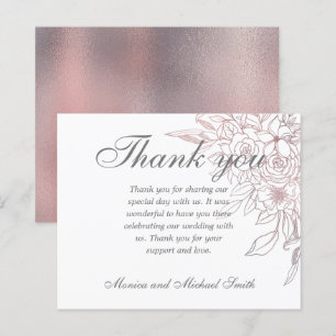 BUDGET Élégant Rose Gold Floral    MERCI