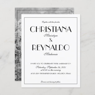 BUDGET Élégante typographie Art Déco Mariage photo