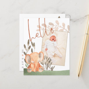 Budget Elephant Baby Photo Faire-part de naissance
