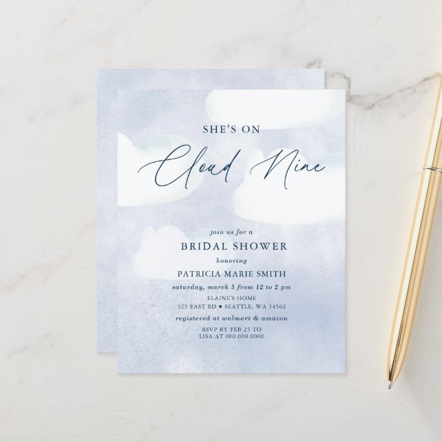 Budget Elle est sur Cloud Nine Fête des mariées In (Devant/Arrière en situation)