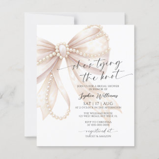 Budget Elle Noue le Nœud Lavage de Mariée de Perle