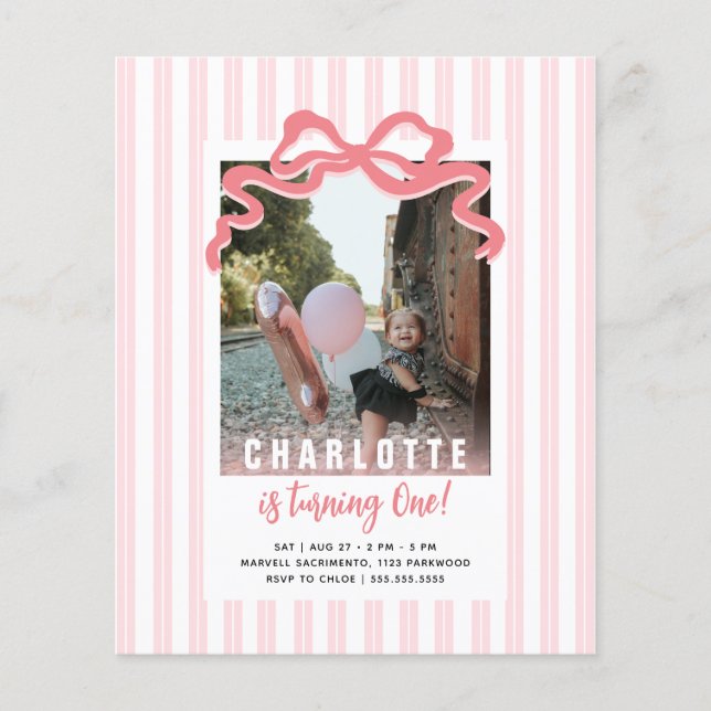 Budget Elle tourne un arc rose en forme Anniversai (Devant)