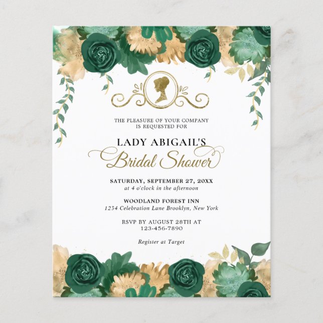 BUDGET Emerald Floral Fête des mariées victorienne (Devant)