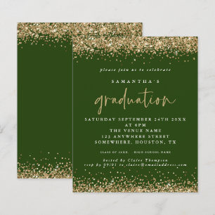 Budget Emerald Gold Parties scintillant 2024 Invit