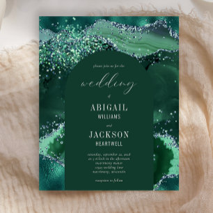 Budget Emerald Green Parties scintillant Arch Wedd