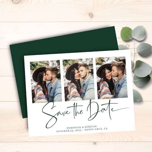 Budget Emerald Green Wedding Enregistrer la date (Budget Emerald Green Wedding Save the Date Card)