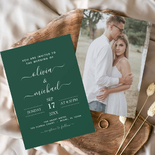 Budget Emerald Mariage vert avec invitation photo