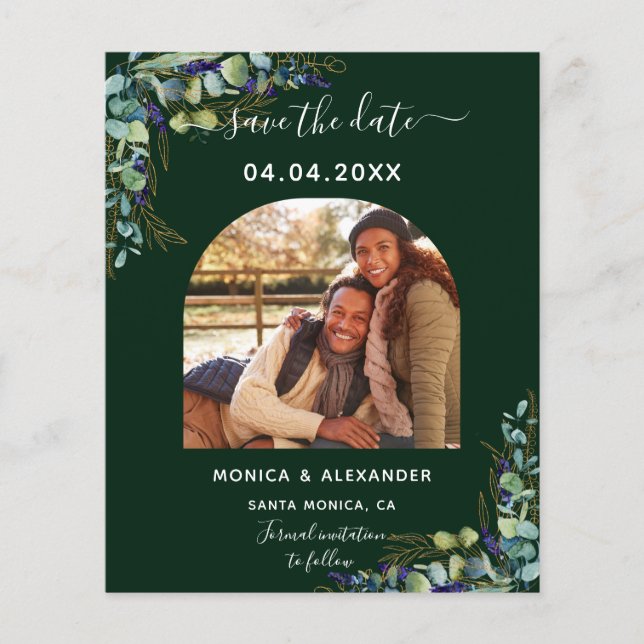 Budget émeraude photo qr code mariage Enregistrer  (Devant)