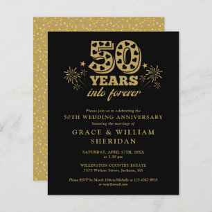 Budget en Forever 50e anniversaire Invitation