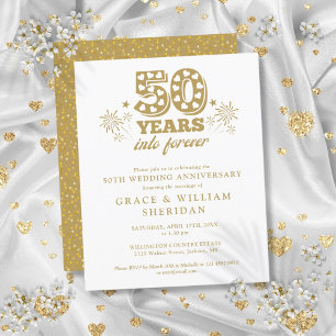 Budget en Forever 50e anniversaire Invitation