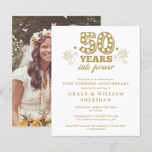 Budget en Forever 50e anniversaire Invitation phot