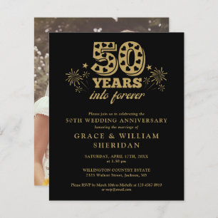 Budget en Forever 50e anniversaire Invitation phot