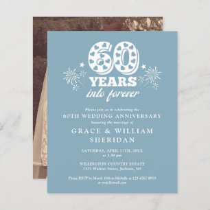 Budget en Forever 60e anniversaire Invitation phot