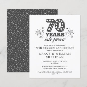 Budget en Forever Invitation du 70e anniversaire