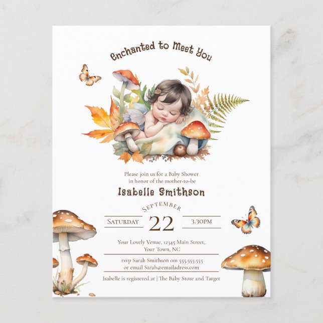 Budget Enchantée Fairy Fall Woodland Baby shower (Devant)