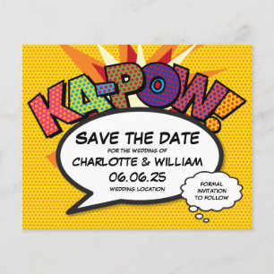 Budget Enregistrer la date Comic Book KA-POW Fun