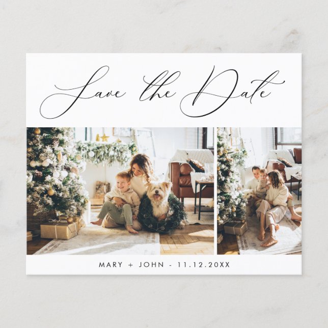 Budget Enregistrer la date | Deux photos (Devant)