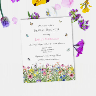 Budget Été Aquarelle Nuptiale Brunch Invitation