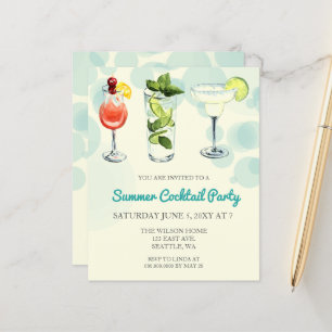 Budget Été Cocktail Invitations