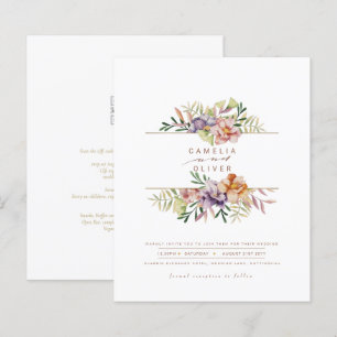 Budget Été Floral Mariage Inviter QR Code RSVP