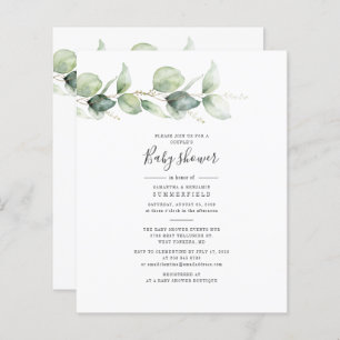 Budget Eucalyptus Baby shower Couples de verdure