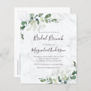 Budget Eucalyptus Bridal Brunch Invitation de cart