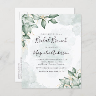 Budget Eucalyptus Bridal Brunch Invitation de cart