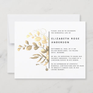 BUDGET Eucalyptus Célébration de la vie Invitation