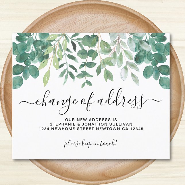 Budget Eucalyptus Changement d'adresse Faire-part (Créateur téléchargé)