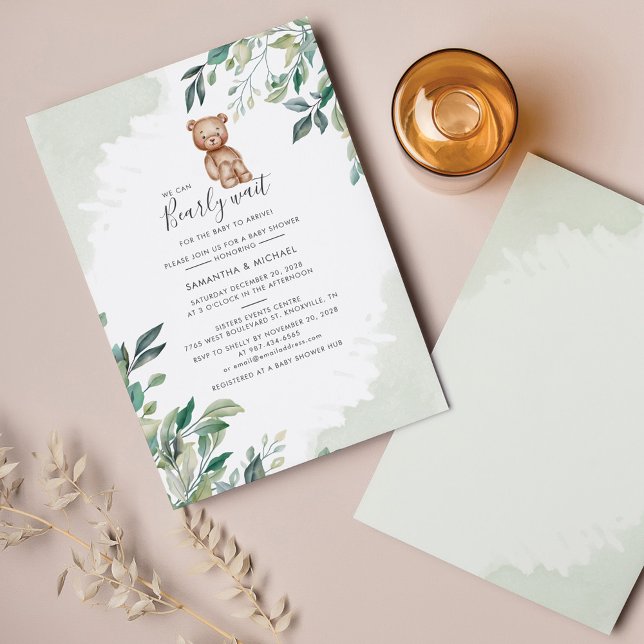 Budget Eucalyptus Couples Baby shower Invitation (Créateur téléchargé)