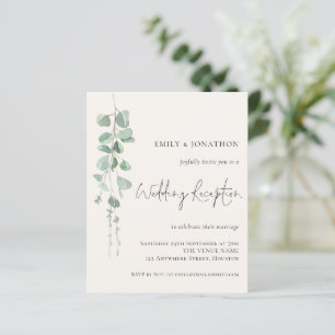 Budget Eucalyptus Cream Invitation de réception de