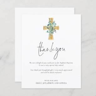 Budget Eucalyptus Cross Christening Merci