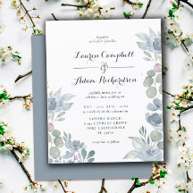 Budget Eucalyptus Dusty Blue Faire-part de mariage