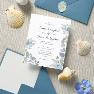 Budget Eucalyptus Dusty Blue Faire-part de mariage