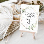 Budget eucalyptus élégants numéros de table de mar<br><div class="desc">Design moderne audacieux avec un cadre géométrique à effet or avec une belle aquarelle feuillage botanique d'eucalyptus. Cette collection rustique contemporaine et élégante est un grand complément à un mariage d'automne, d'hiver, d'été ou de printemps et propose tous les produits dont vous aurez besoin pour votre journée spéciale - à...</div>