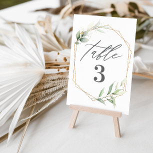 Budget eucalyptus élégants numéros de table de mar